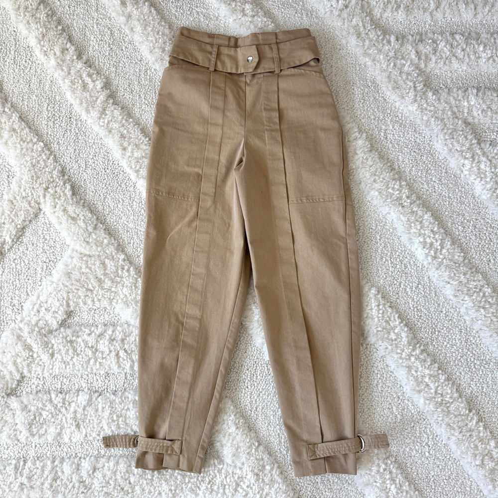 ASOS Khaki Trousers, Tapered Leg with Pockets - Picture 3 of 9